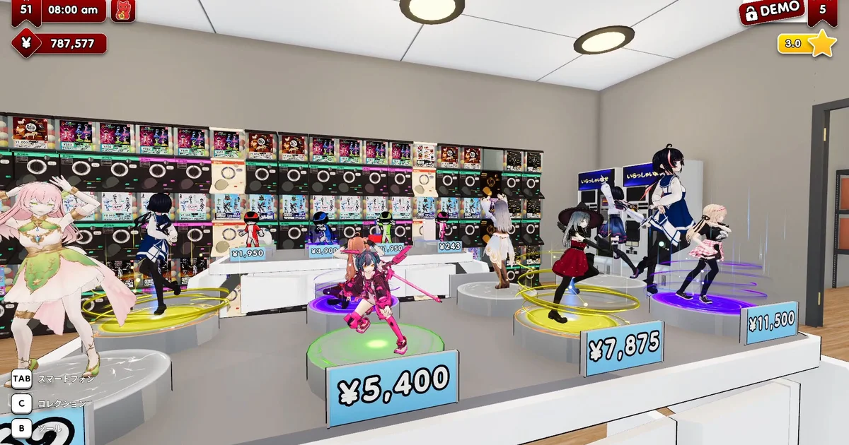 『秋葉原のガチャショップシミュレーター』早期アクセス版がSteamで配信開始