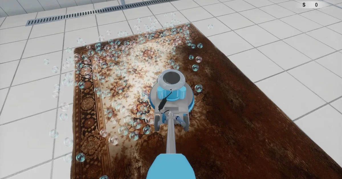 『絨毯を洗うゲーム』Steamで配信開始。世界の終わりまで絨毯を洗い続けるクリーニングSLG